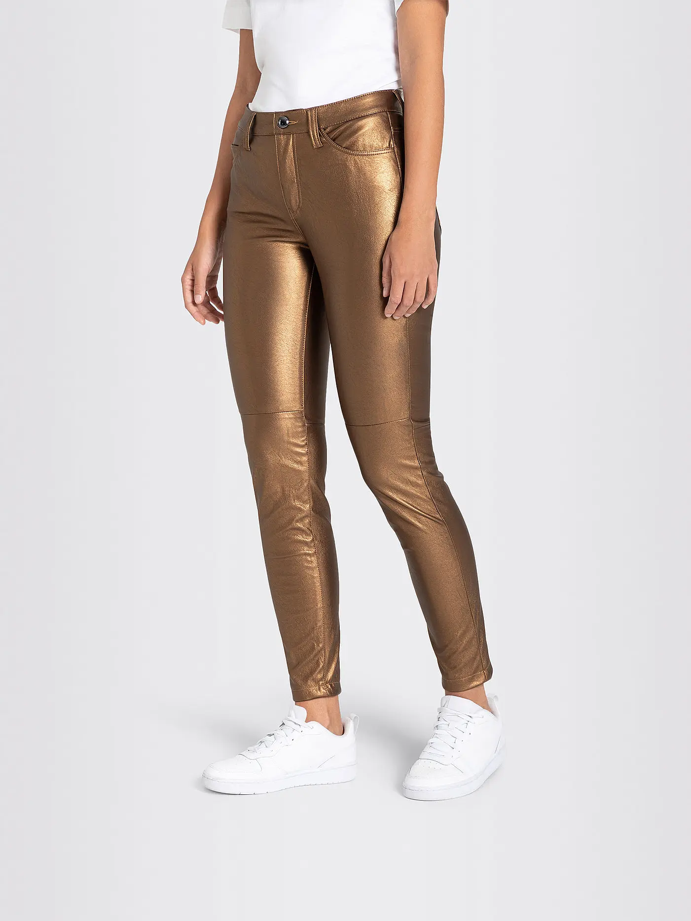 MAC | Hose in Lederoptik Slim Fit | 